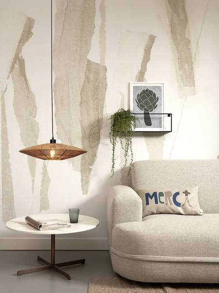 Pendelleuchte Iguazu Typ A - Rattan - 1-flammig - Beige