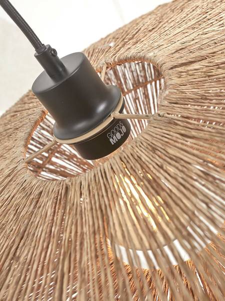 Pendelleuchte Iguazu Typ A - Rattan - 1-flammig - Beige
