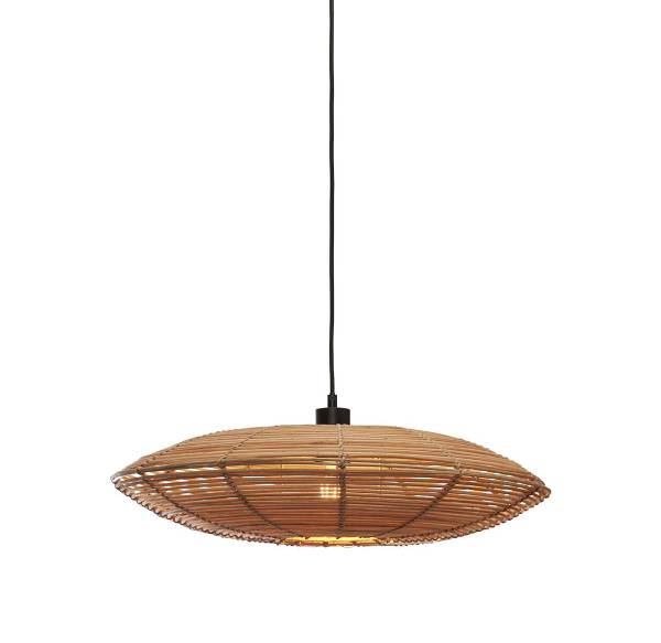 Pendelleuchte Tanami Typ A - Beige - Eisen - Rattan - 55 x 14 x 55 cm