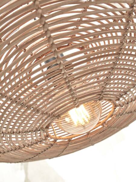 Pendelleuchte Tanami Typ A - Beige - Eisen - Rattan - 55 x 14 x 55 cm