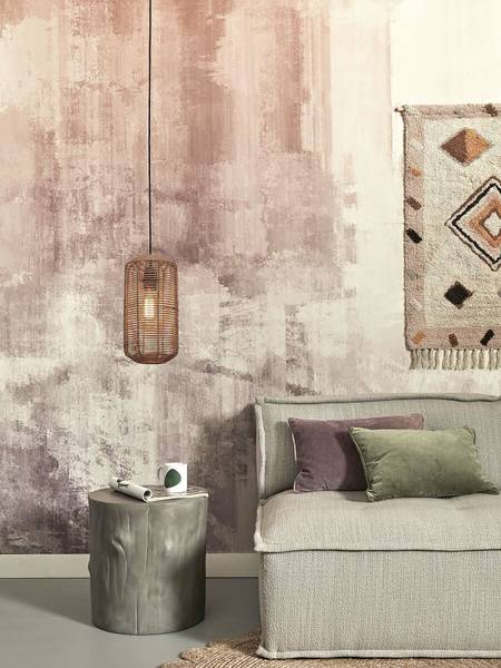 Pendelleuchte Tanami Typ D - Beige - Eisen - Rattan - 18 x 35 x 18 cm