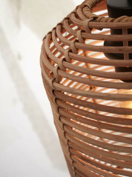 Pendelleuchte Tanami Typ D - Beige - Eisen - Rattan - 18 x 35 x 18 cm