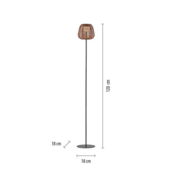 LED-Stehleuchte Askia - Eisen - 1-flammig