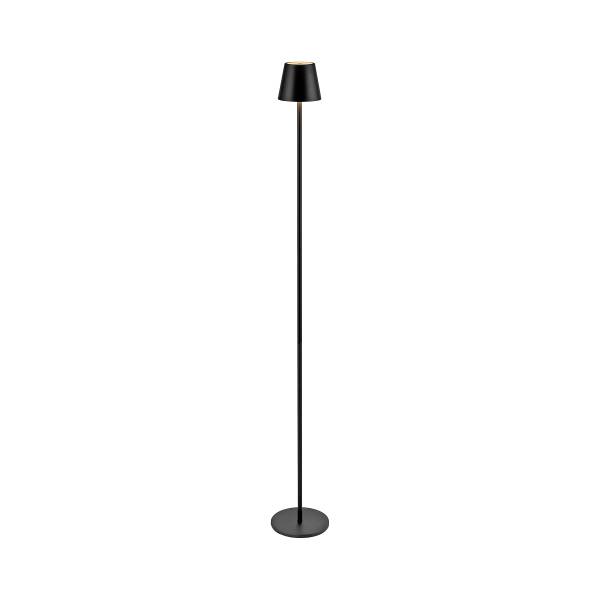 LED-Stehleuchte Euria - Eisen - 1-flammig - Schwarz