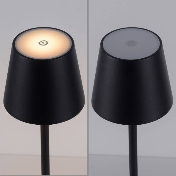 LED-Stehleuchte Euria - Eisen - 1-flammig - Schwarz