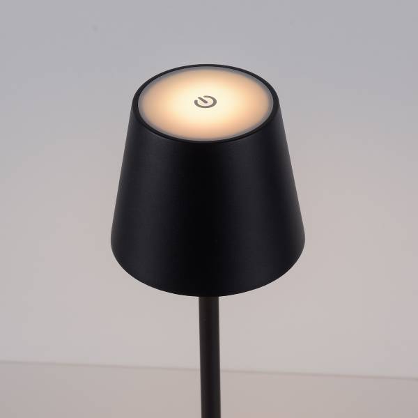 LED-Stehleuchte Euria - Eisen - 1-flammig - Schwarz