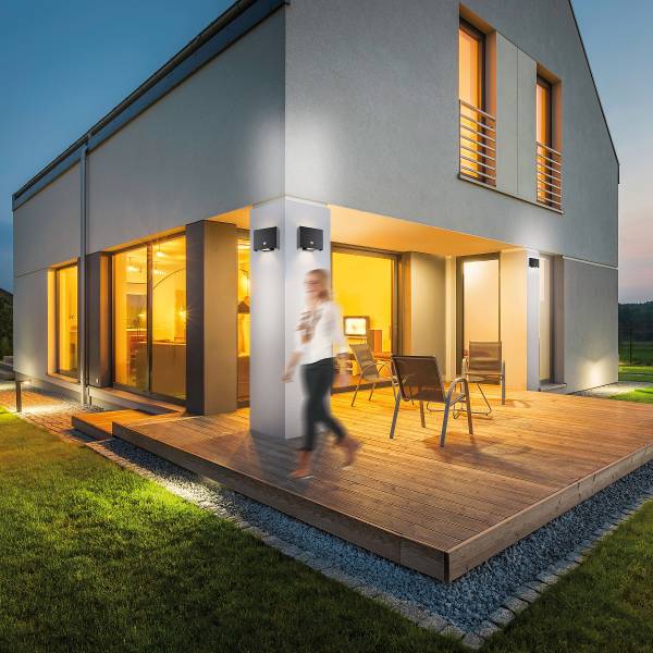LED-Wandleuchte Amin - Aluminium - 2-flammig