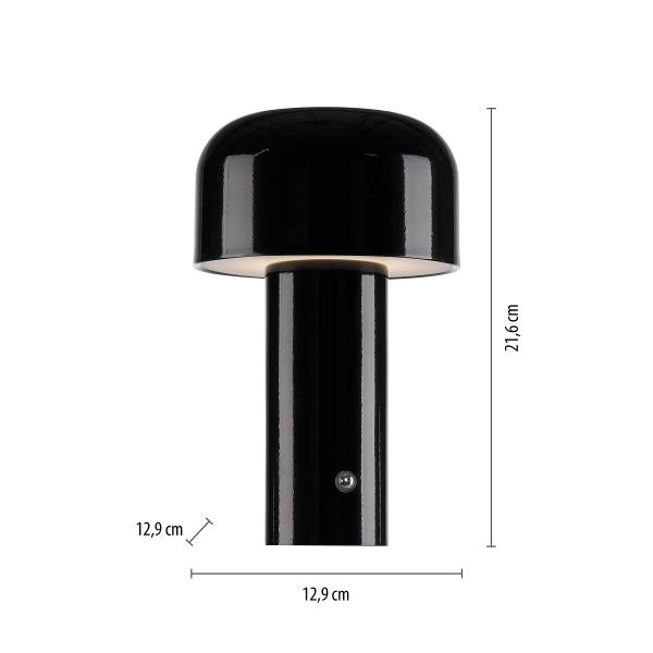 LED-Tischleuchte Agnes - Eisen - 1-flammig - Schwarz