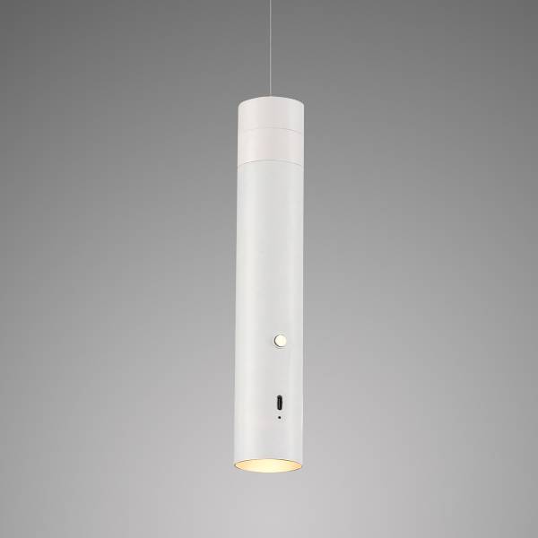 LED-Pendelleuchte Attach - Polycarbonat - 1-flammig - Weiß