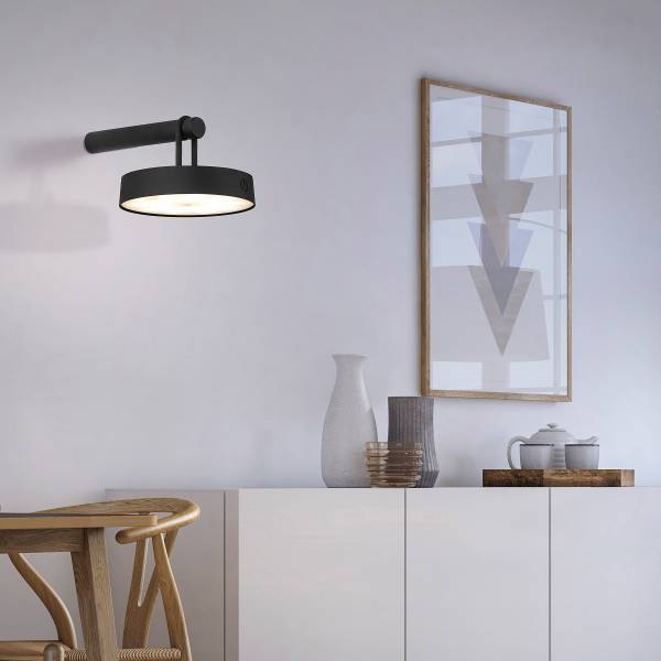 LED-Wandleuchte Arma - Eisen - 1-flammig - Schwarz