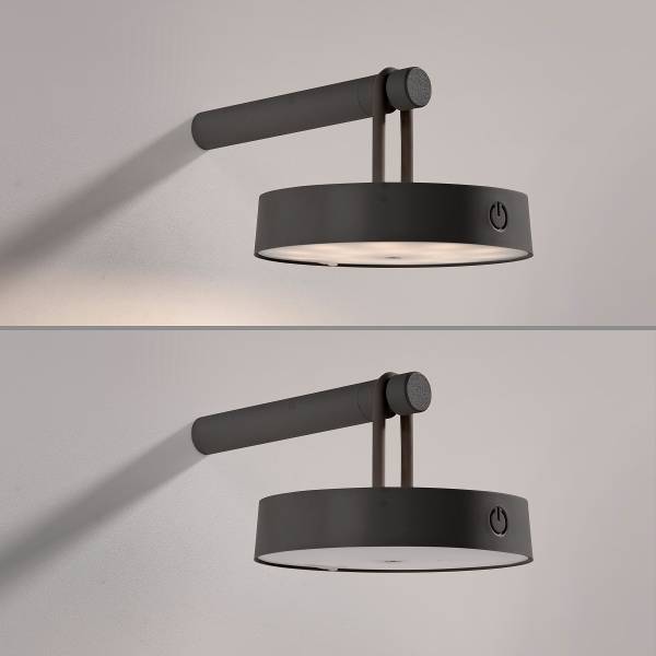 LED-Wandleuchte Arma - Eisen - 1-flammig - Schwarz