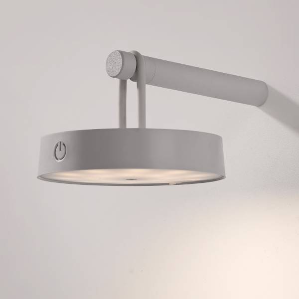 LED-Wandleuchte Arma - Eisen - 1-flammig - Grau