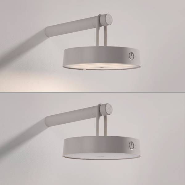 LED-Wandleuchte Arma - Eisen - 1-flammig - Grau