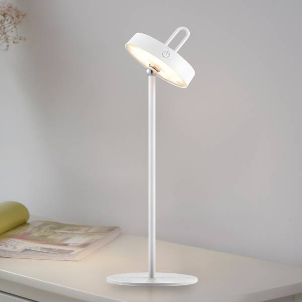 LED-Tischleuchte Amag - Eisen - 1-flammig - Weiß