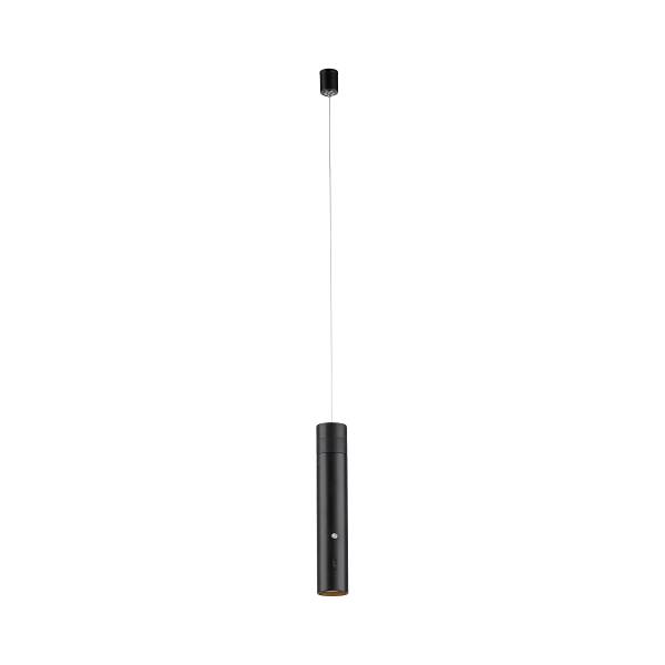 LED-Pendelleuchte Attach - Polycarbonat - 1-flammig - Schwarz