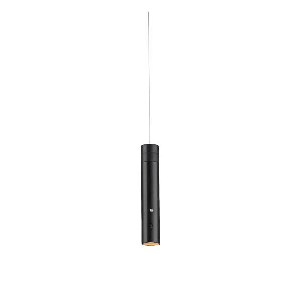 LED-Pendelleuchte Attach - Polycarbonat - 1-flammig - Schwarz