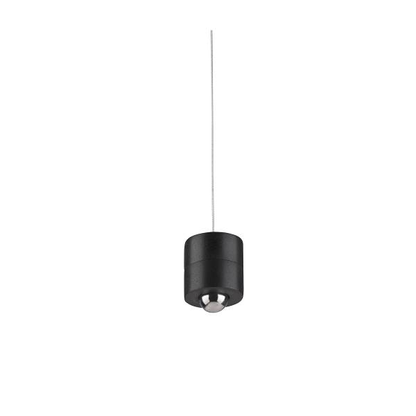 LED-Pendelleuchte Attach - Polycarbonat - 1-flammig - Schwarz