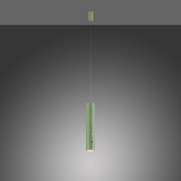 LED-Pendelleuchte Attach - Polycarbonat - 1-flammig - Mintgrün