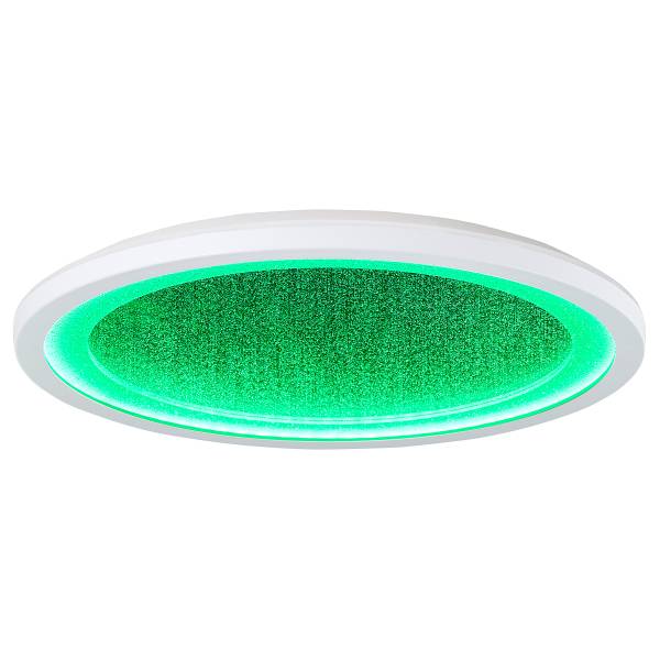 LED-Deckenleuchte Tanida - Kunststoff - 1-flammig - Weiß - Durchmesser: 30 cm - RGB / Multicolor - Warmweiß - Kaltweiß