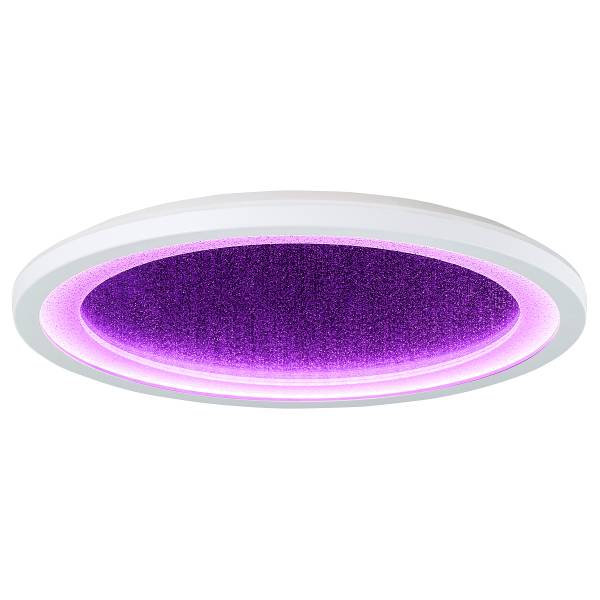 LED-Deckenleuchte Tanida - Kunststoff - 1-flammig - Weiß - Durchmesser: 30 cm - RGB / Multicolor - Warmweiß - Kaltweiß