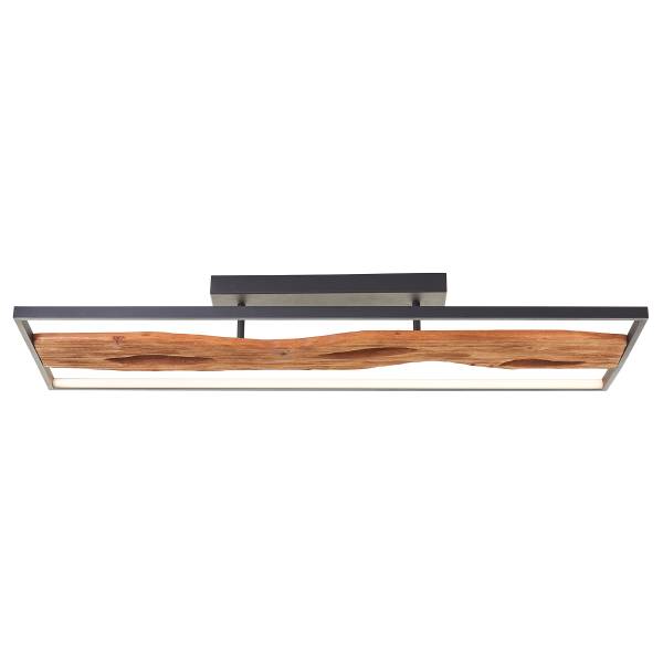 LED-Deckenleuchte Chaumont - Eisen / Gummibaum - Schwarz - 1-flammig