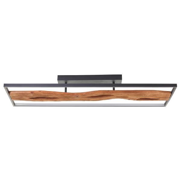 LED-Deckenleuchte Chaumont - Eisen / Gummibaum - Schwarz - 1-flammig