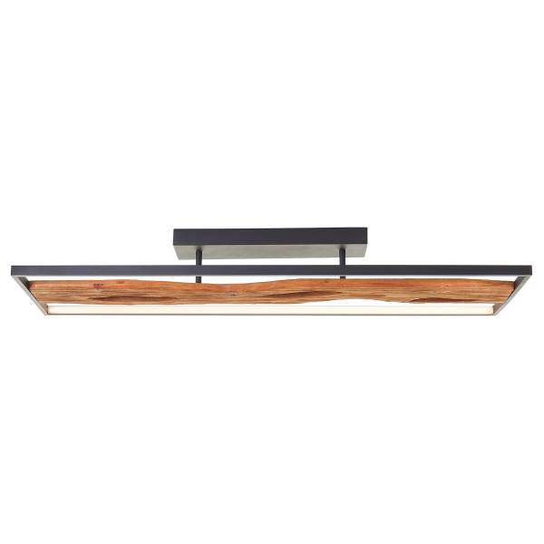 LED-Deckenleuchte Chaumont - Eisen / Gummibaum - Schwarz - 1-flammig