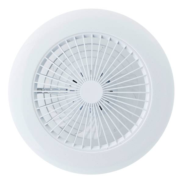 LED-Deckenventilator Salerno - Eisen / Kiefer - Schwarz - 1-flammig - Weiß