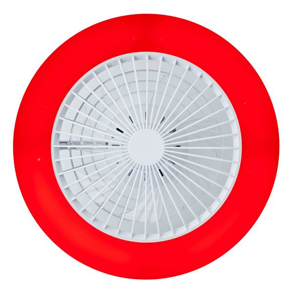 LED-Deckenventilator Salerno - Eisen / Kiefer - Schwarz - 1-flammig - Weiß