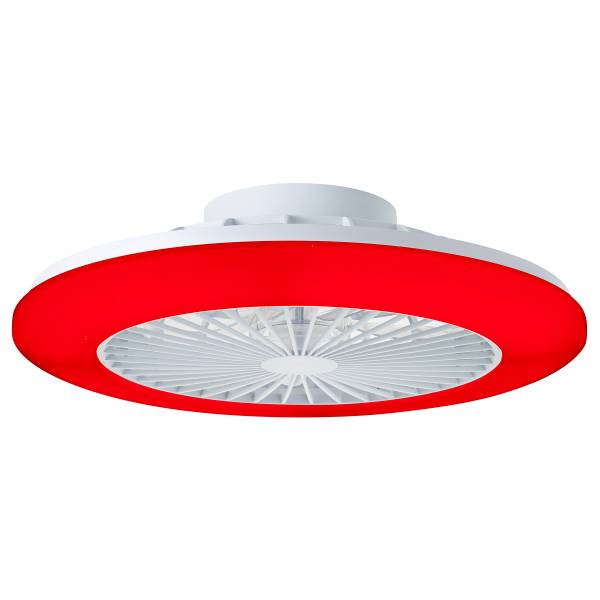 LED-Deckenventilator Salerno - Eisen / Kiefer - Schwarz - 1-flammig - Weiß