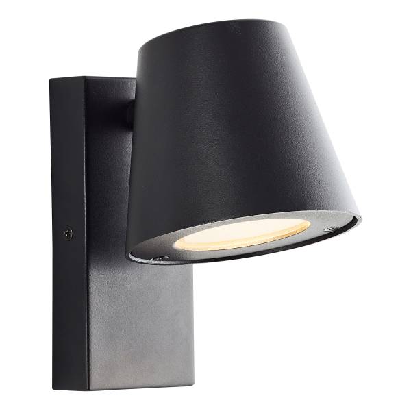 Wandleuchte Bari - Aluminiumguss - Schwarz - 1-flammig