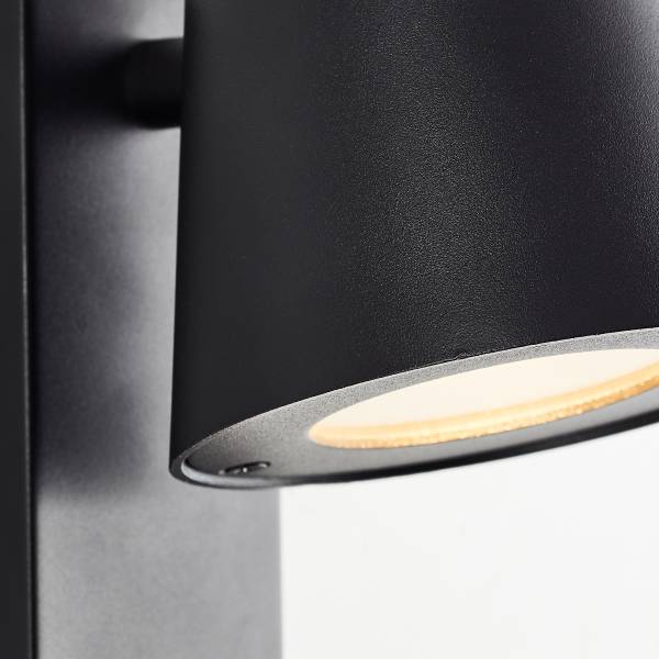 Wandleuchte Bari - Aluminiumguss - Schwarz - 1-flammig
