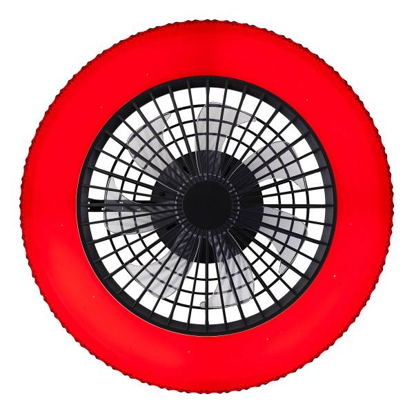 LED-Deckenleuchte Badria RGB - Eisen / Kunststoff - Schwarz - 1-flammig