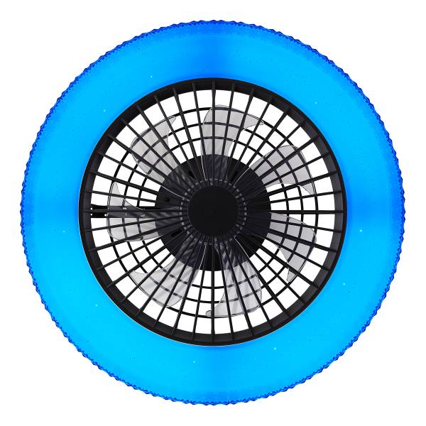 LED-Deckenleuchte Badria RGB - Eisen / Kunststoff - Schwarz - 1-flammig