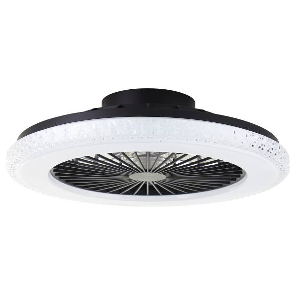 LED-Deckenleuchte Badria RGB - Eisen / Kunststoff - Schwarz - 1-flammig