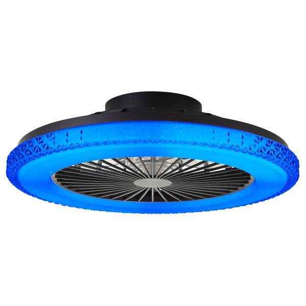 LED-Deckenleuchte Badria RGB - Eisen / Kunststoff - Schwarz - 1-flammig