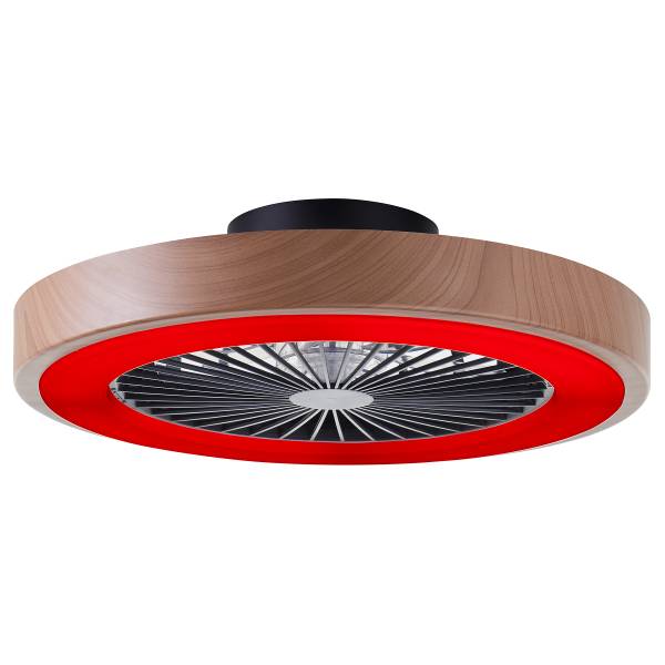 LED-Deckenventilator Slimline - Eisen / Kunststoff - 1-flammig - Braun
