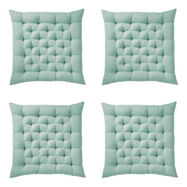Futonkissen SOLID 4er-Set - Baumwolle / Polyester