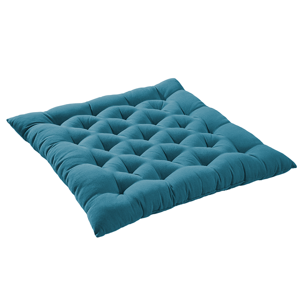 Futonkissen SOLID 4er-Set - Baumwolle / Polyester - Blau