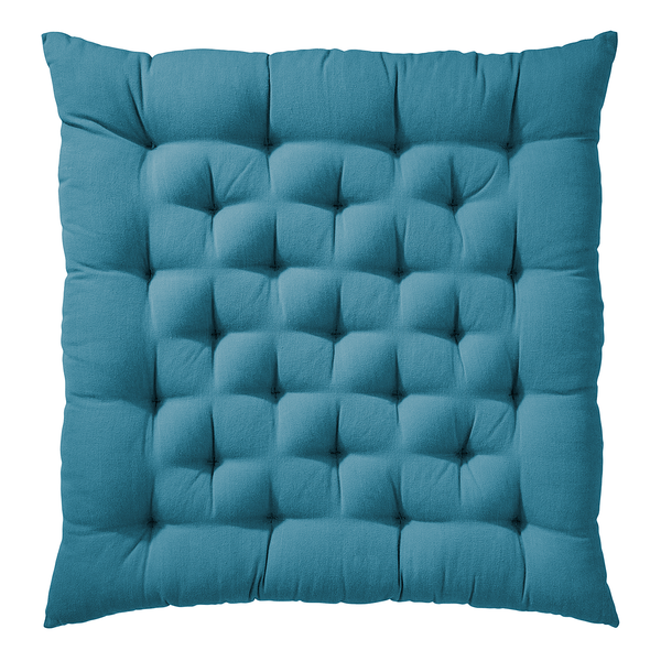 Futonkissen SOLID 4er-Set - Baumwolle / Polyester - Blau