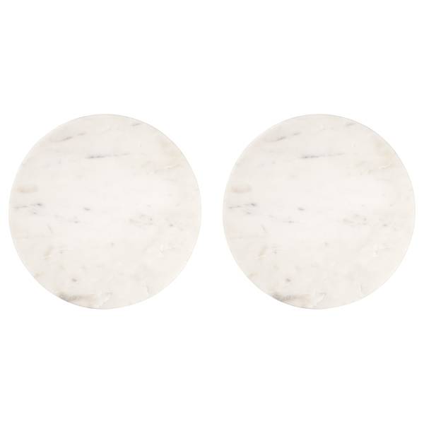 Marmorplatte MARBLE 2er-Set - Marmor - Weiß