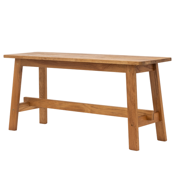 Garderobenbank Woods Cross - 100 cm - Eiche massiv - Eiche