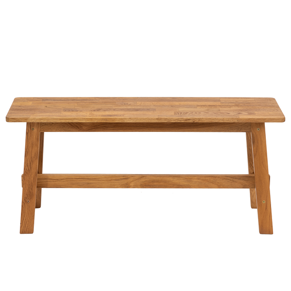 Garderobenbank Woods Cross - 100 cm - Eiche massiv - Eiche