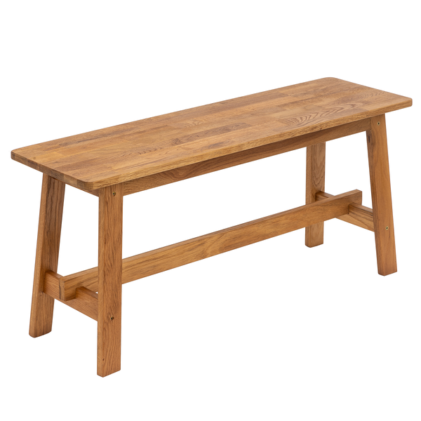 Garderobenbank Woods Cross - 100 cm - Eiche massiv - Eiche