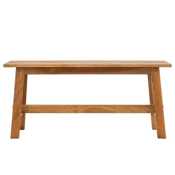 Garderobenbank Woods Cross - 100 cm - Eiche massiv - Eiche