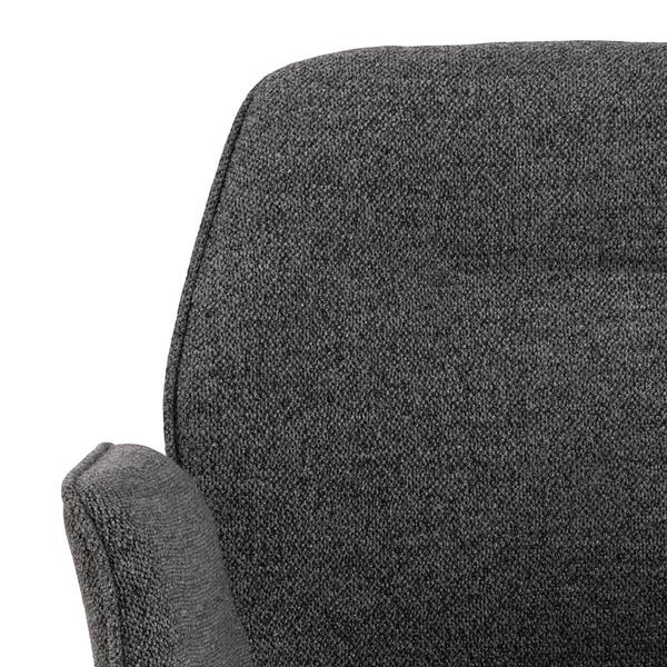 Drehbarer Armlehnenstuhl MORINI - Bouclé Stoff Moena: Anthrazit