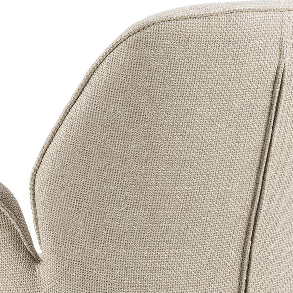 Drehbarer Armlehnenstuhl MORINI - Strukturstoff Badia: Beige