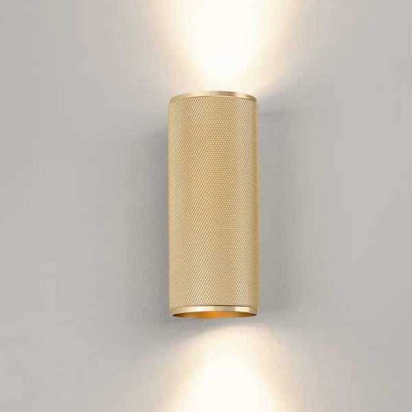 Wandleuchte Marty Typ B - Aluminium - Schwarz / Gold - Flammenanzahl: 2