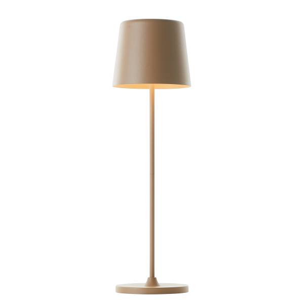 LED-Tischleuchte Kaami - Eisen / Kunststoff - 1-flammig - Cappuccino - 1er Set