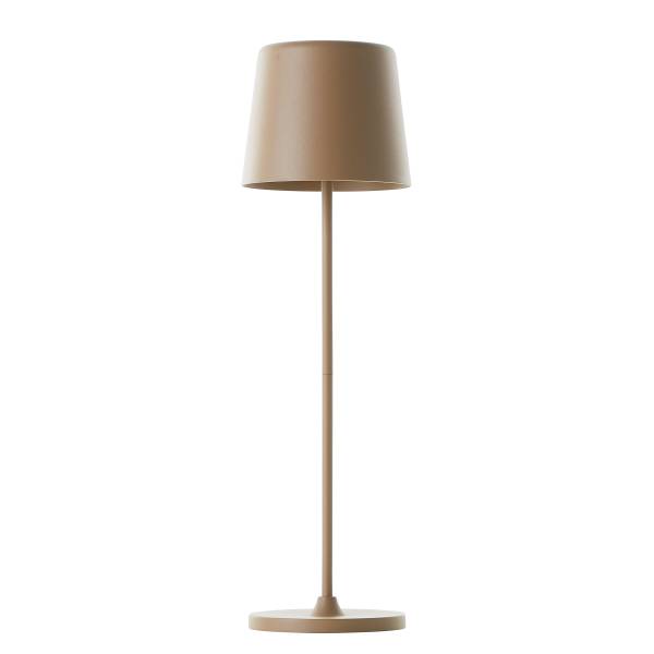LED-Tischleuchte Kaami - Eisen / Kunststoff - 1-flammig - Cappuccino - 1er Set